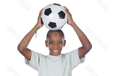 boy holding a soccer ball