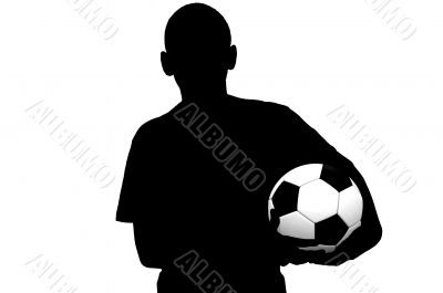 Soccer player silhouette