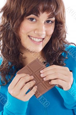 Girl with chocolate