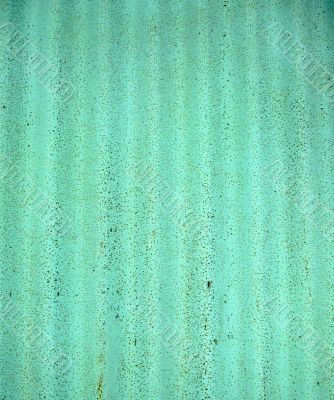 Green Corrugated Metal Background