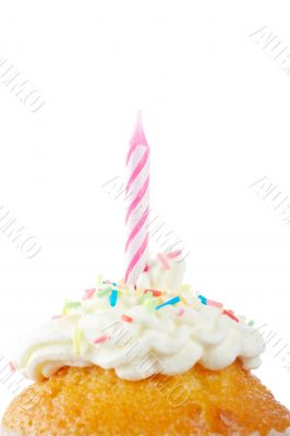 Muffin with candle