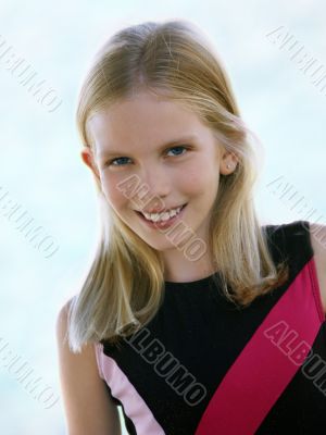 Happy blond girl