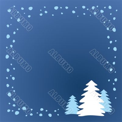 blue winter frame