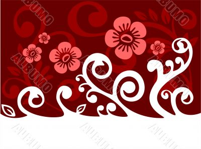 red flowers pattern