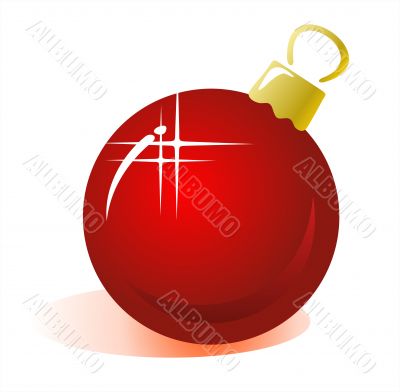 red christmas ball