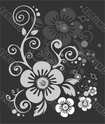 dark flowers pattern