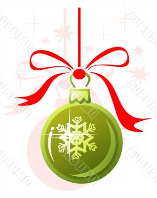 green christmas ball
