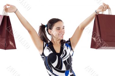 Shopping young girl