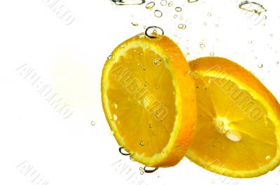 orange splashing
