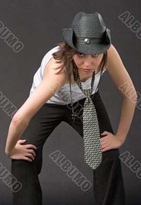 woman in hat