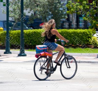 Girl on Bicycle