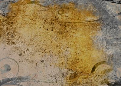 Detailed textured grunge background/frame