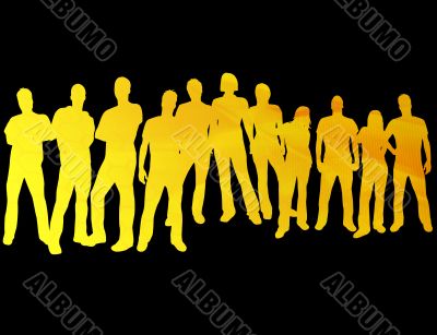 textures style of people silhouettes