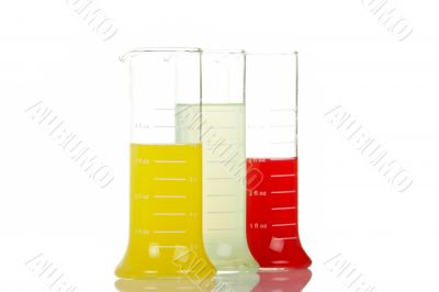 Three test flasks