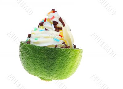 Lime with cream