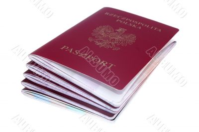 Pile of passport