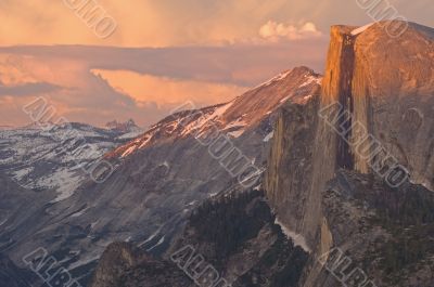 Half Dome at Sunset