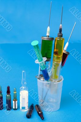 Syringes and ampoules