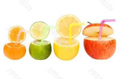 Colorful abstract fruit drink