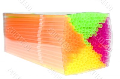 Colorful drinking straws