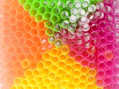 Colorful drinking straws
