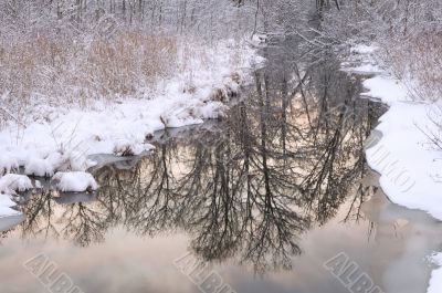 Winter Reflections Tamarack Creek