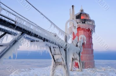 Winter South Haven Lighthouse