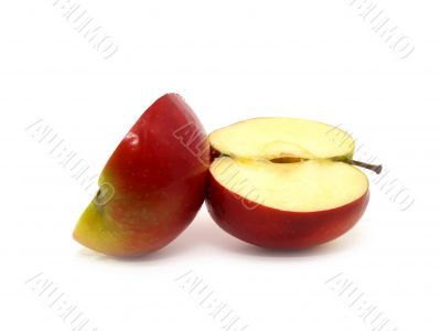 Halves of apple