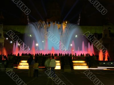 Fountain and light show