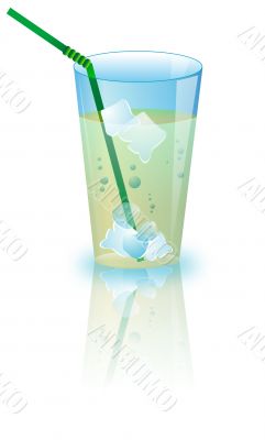 Cocktail glass, fresh drink