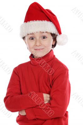 Adorable boy in christmas