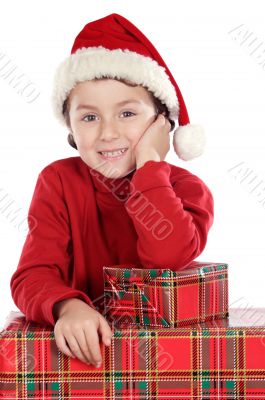 Adorable boy in christmas