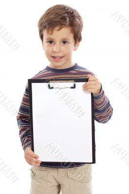 boy with clipboard