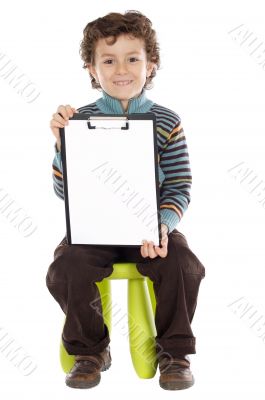 boy with clipboard