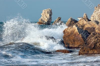 blue sea storming