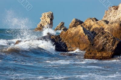 blue sea storming