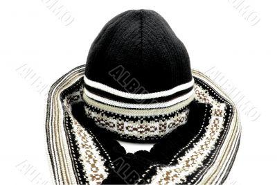 Scarf and cap.