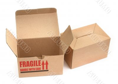two cardboard boxes