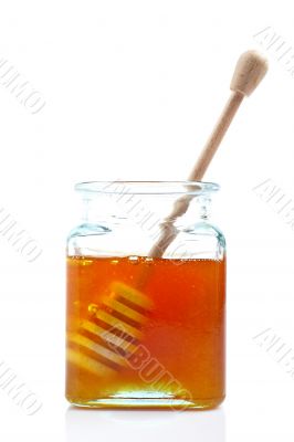 Drizzler inside of honey jar