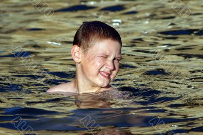 The boy in water