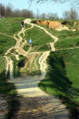 Twisting footpaths