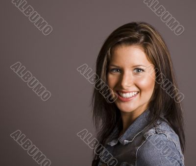 Brunette Denim Smile