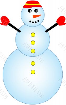 Smailing snowman