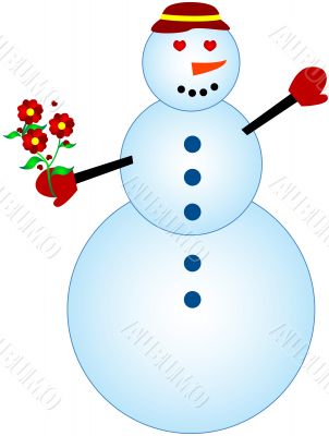 Smailing snowman