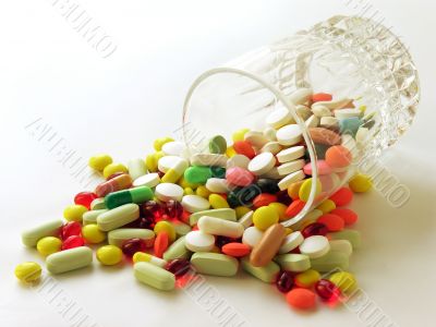multicolor tabs and capsules