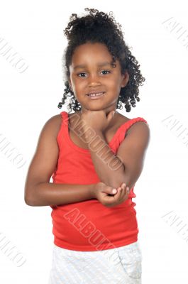Adorable girl thinking