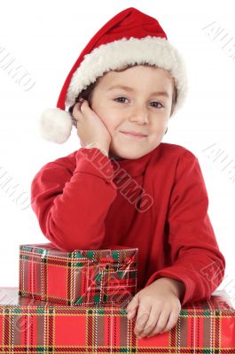 Adorable boy in christmas