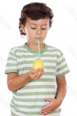 Eating a lemon