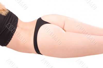 Woman torso isolated on white background