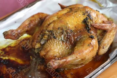 Whole roast chicken